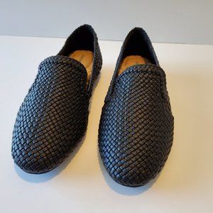 Birdies Starling in black woven vegan leather (retired), size 6